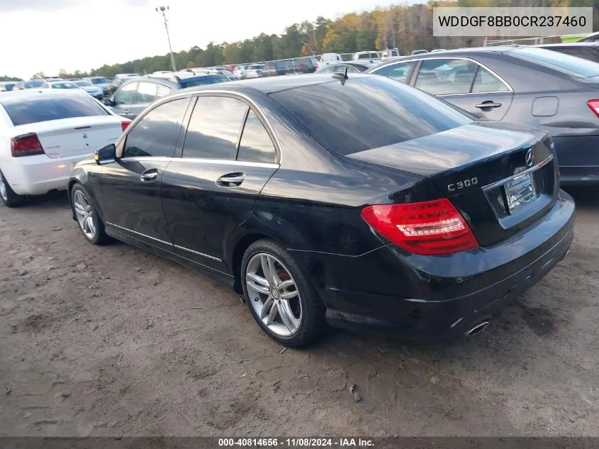 2012 Mercedes-Benz C 300 Luxury 4Matic/Sport 4Matic VIN: WDDGF8BB0CR237460 Lot: 40814656