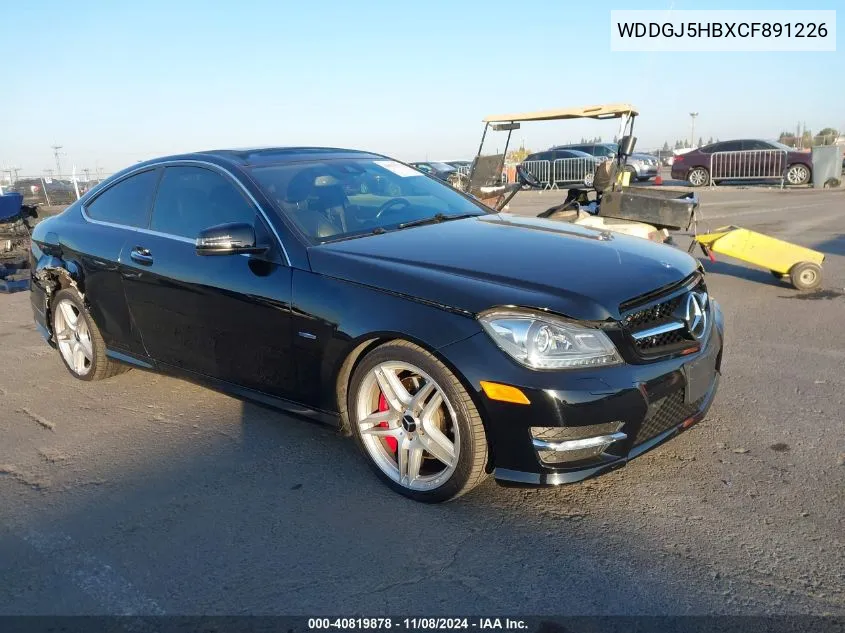 2012 Mercedes-Benz C 350 Sport VIN: WDDGJ5HBXCF891226 Lot: 40819878