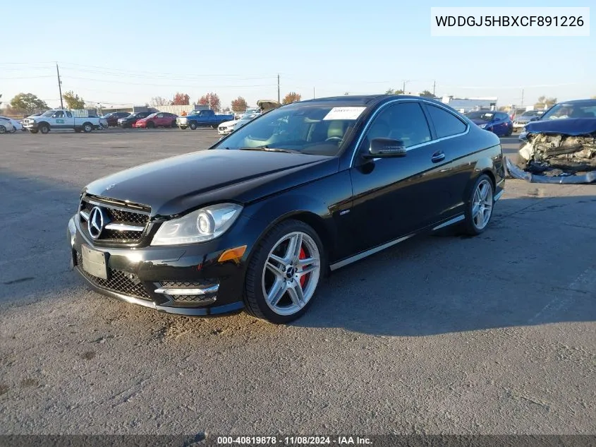 2012 Mercedes-Benz C 350 Sport VIN: WDDGJ5HBXCF891226 Lot: 40819878