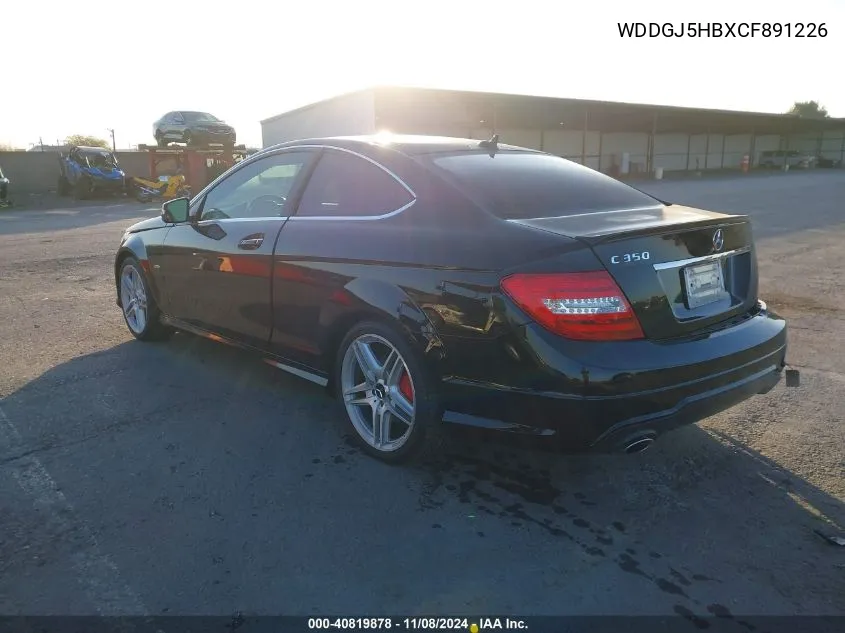 2012 Mercedes-Benz C 350 Sport VIN: WDDGJ5HBXCF891226 Lot: 40819878