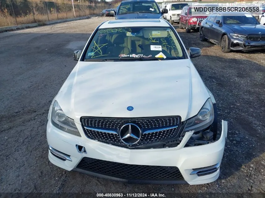 2012 Mercedes-Benz C 300 Luxury 4Matic/Sport 4Matic VIN: WDDGF8BB5CR206558 Lot: 40830963