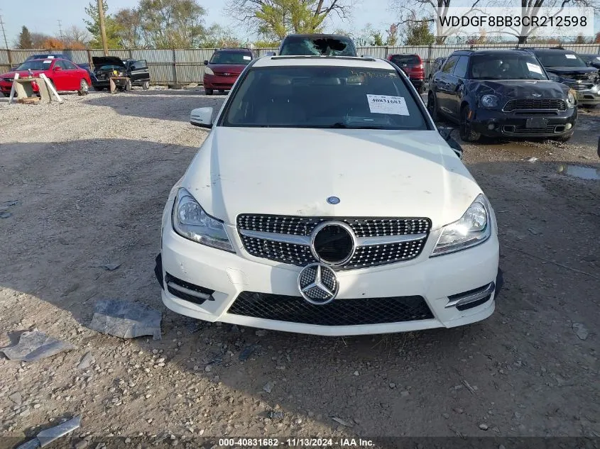 2012 Mercedes-Benz C 300 Luxury 4Matic/Sport 4Matic VIN: WDDGF8BB3CR212598 Lot: 40831682