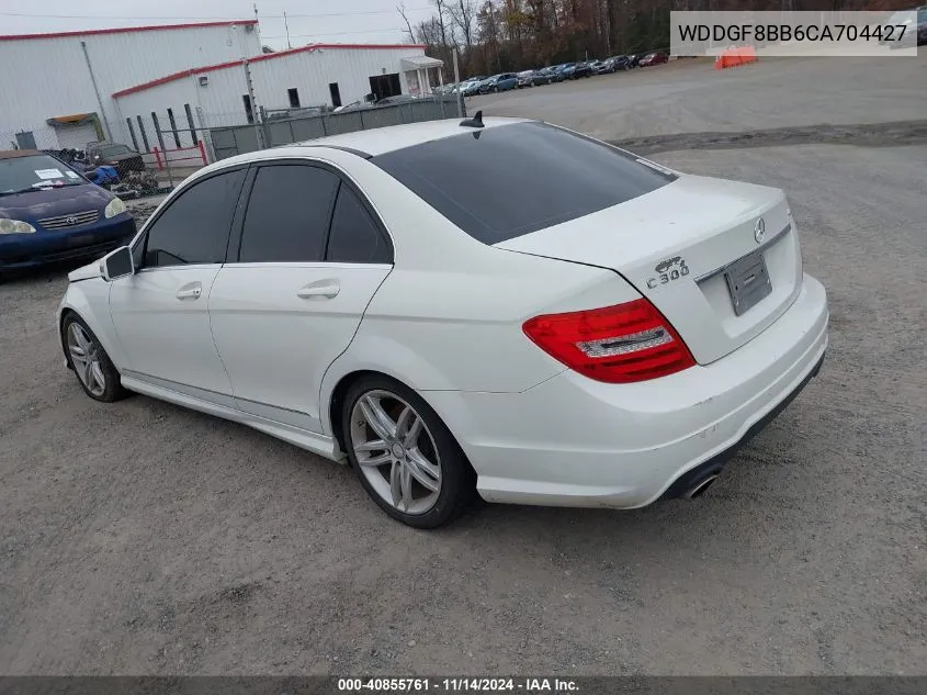 2012 Mercedes-Benz C 300 Luxury 4Matic/Sport 4Matic VIN: WDDGF8BB6CA704427 Lot: 40855761