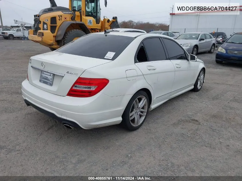 2012 Mercedes-Benz C 300 Luxury 4Matic/Sport 4Matic VIN: WDDGF8BB6CA704427 Lot: 40855761