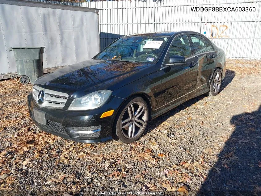 2012 Mercedes-Benz C 300 Luxury 4Matic/Sport 4Matic VIN: WDDGF8BBXCA603360 Lot: 40870738