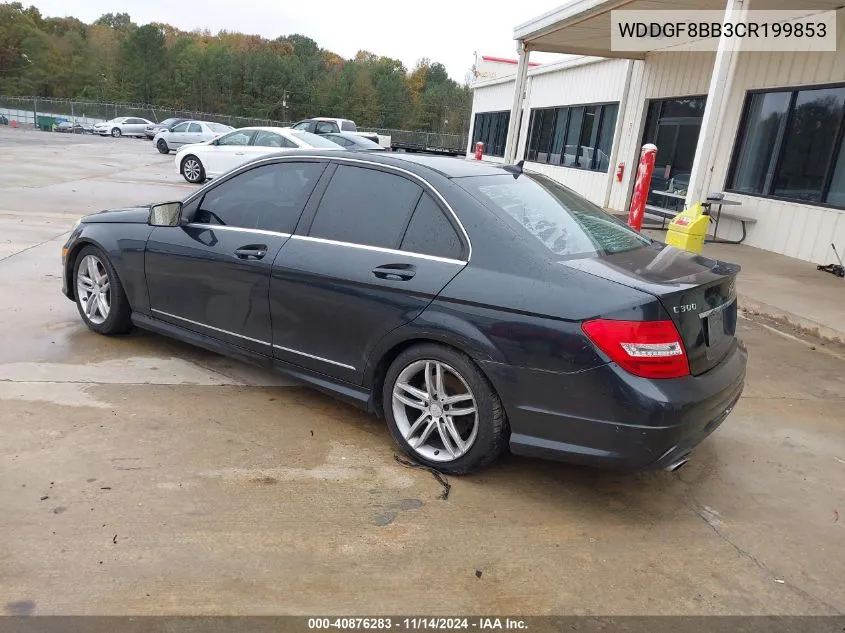 2012 Mercedes-Benz C 300 Luxury 4Matic/Sport 4Matic VIN: WDDGF8BB3CR199853 Lot: 40876283