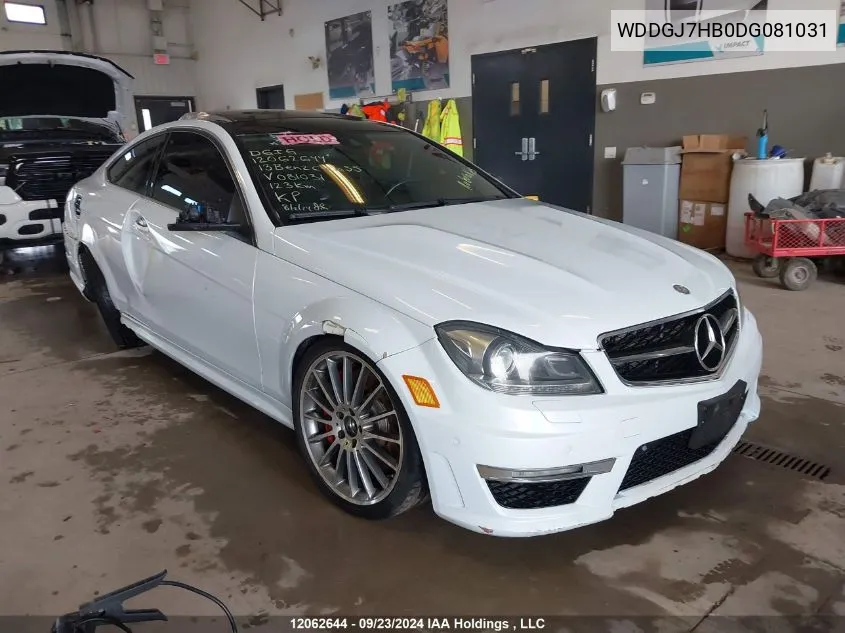 2013 Mercedes-Benz C-Class C 63 VIN: WDDGJ7HB0DG081031 Lot: 12062644