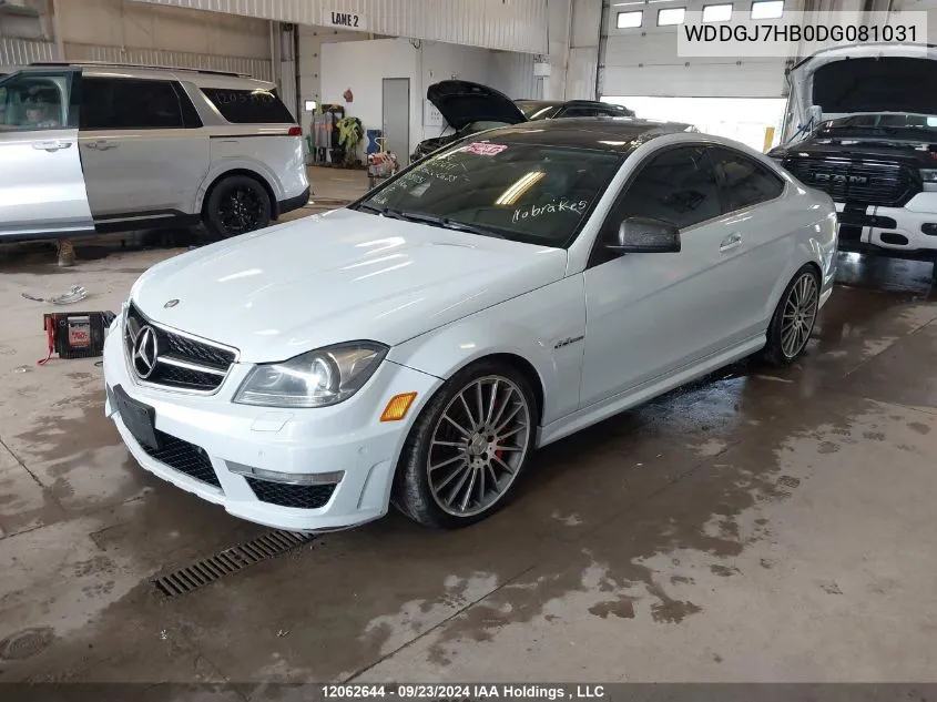 2013 Mercedes-Benz C-Class C 63 VIN: WDDGJ7HB0DG081031 Lot: 12062644