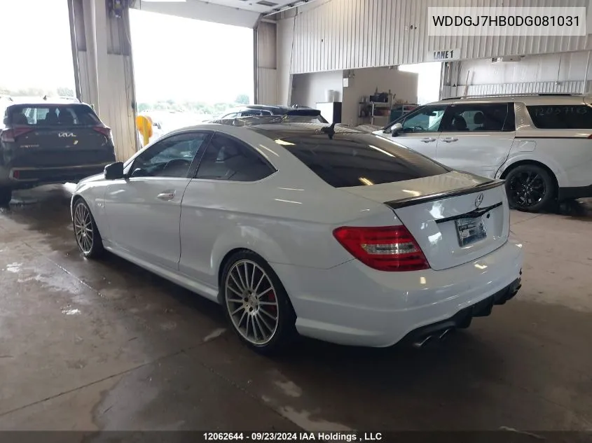 2013 Mercedes-Benz C-Class C 63 VIN: WDDGJ7HB0DG081031 Lot: 12062644