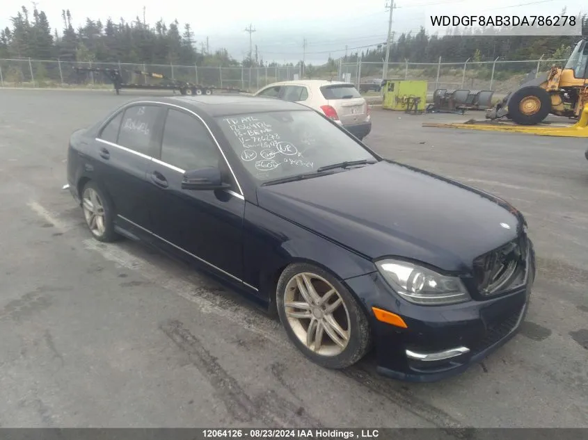 2013 Mercedes-Benz C 300 4Matic VIN: WDDGF8AB3DA786278 Lot: 12064126