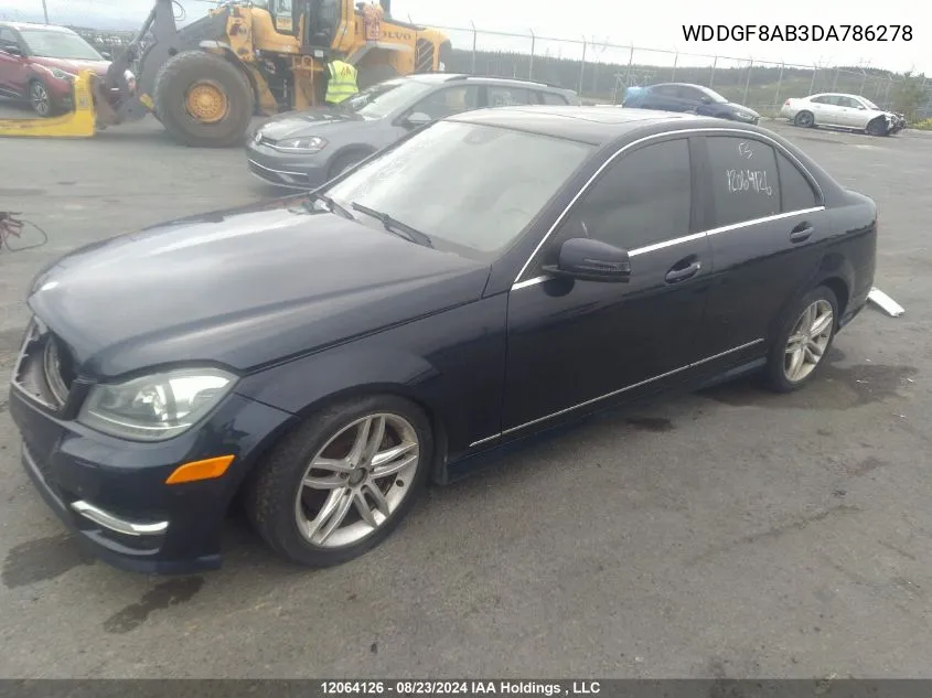 2013 Mercedes-Benz C 300 4Matic VIN: WDDGF8AB3DA786278 Lot: 12064126