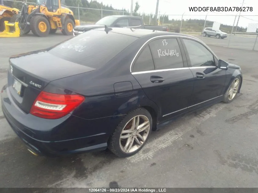 2013 Mercedes-Benz C 300 4Matic VIN: WDDGF8AB3DA786278 Lot: 12064126