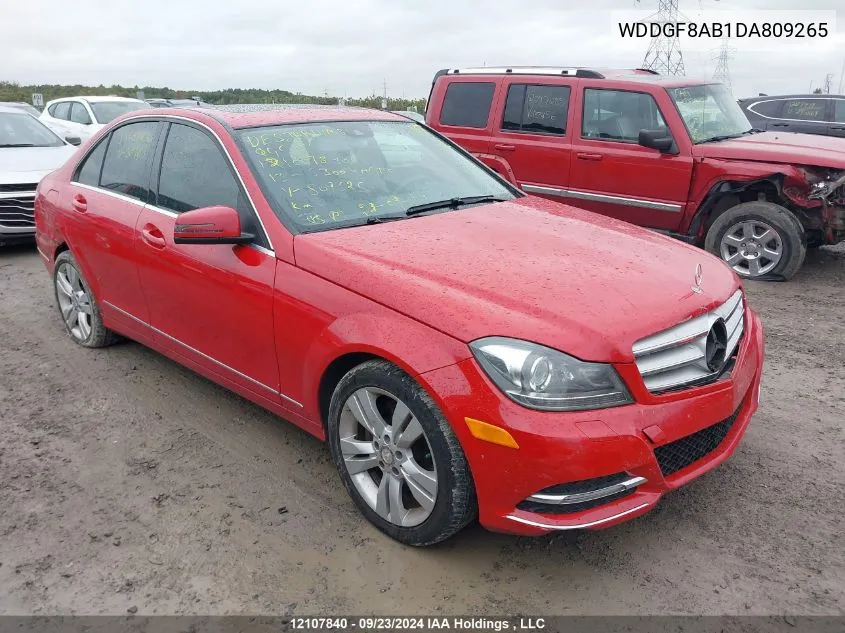 2013 Mercedes-Benz C 300 4Matic VIN: WDDGF8AB1DA809265 Lot: 12107840