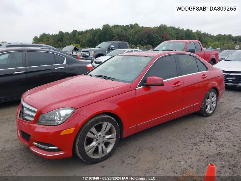 2013 Mercedes-Benz C 300 4Matic VIN: WDDGF8AB1DA809265 Lot: 12107840