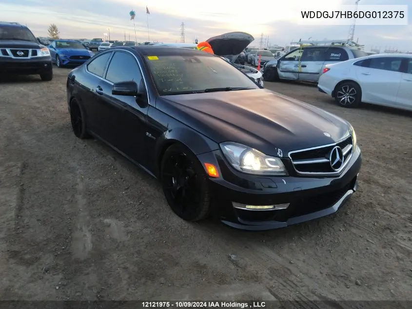 2013 Mercedes-Benz C 63 Amg VIN: WDDGJ7HB6DG012375 Lot: 12121975