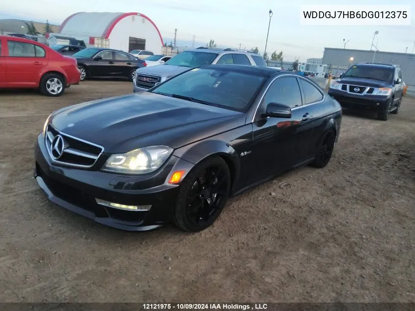 2013 Mercedes-Benz C 63 Amg VIN: WDDGJ7HB6DG012375 Lot: 12121975