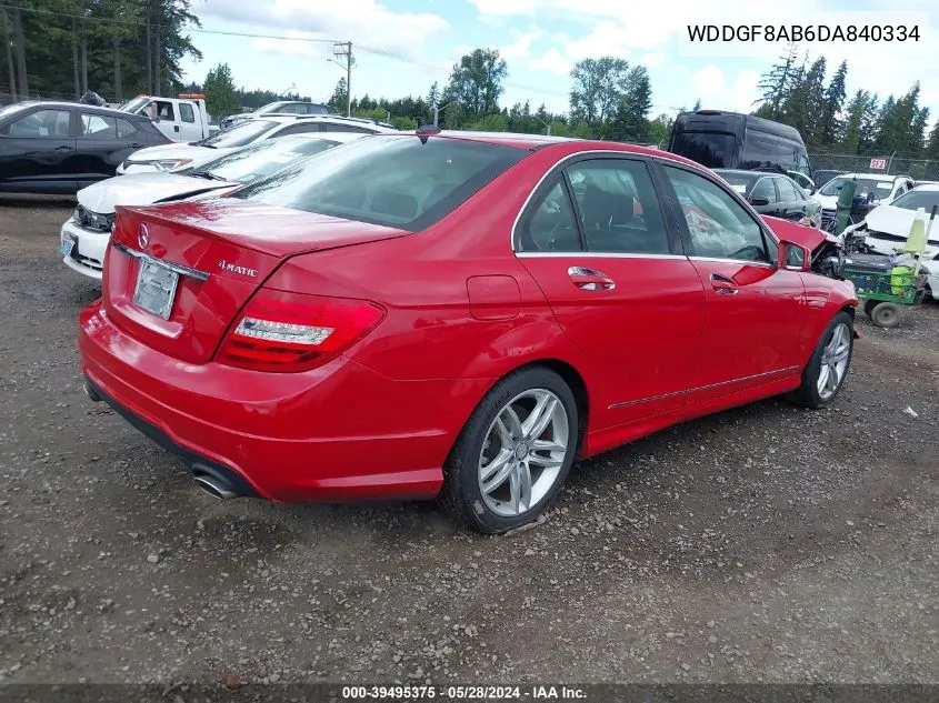 2013 Mercedes-Benz C 300 Luxury 4Matic/Sport 4Matic VIN: WDDGF8AB6DA840334 Lot: 39495375