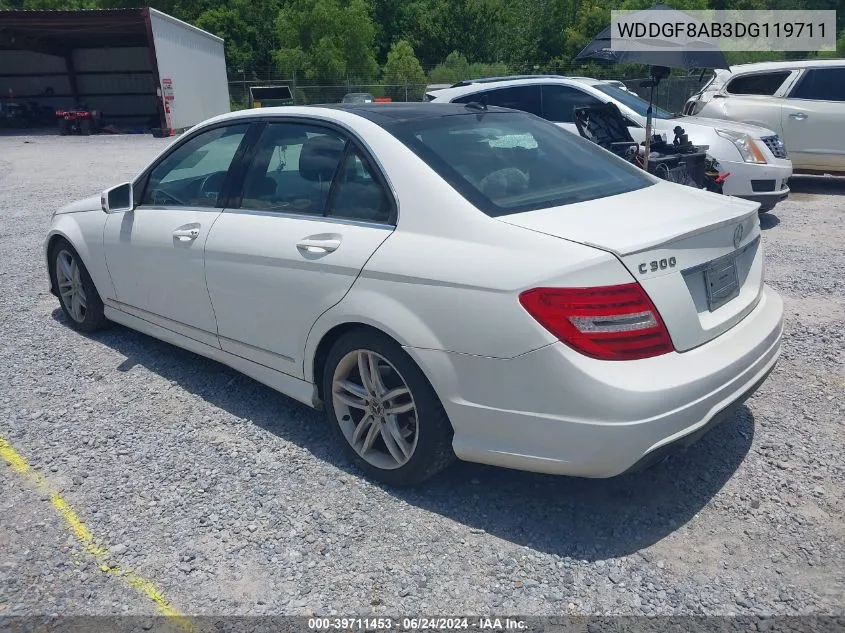 2013 Mercedes-Benz C 300 Luxury 4Matic/Sport 4Matic VIN: WDDGF8AB3DG119711 Lot: 39711453