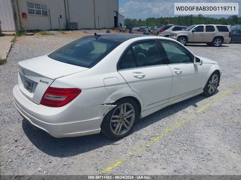 2013 Mercedes-Benz C 300 Luxury 4Matic/Sport 4Matic VIN: WDDGF8AB3DG119711 Lot: 39711453