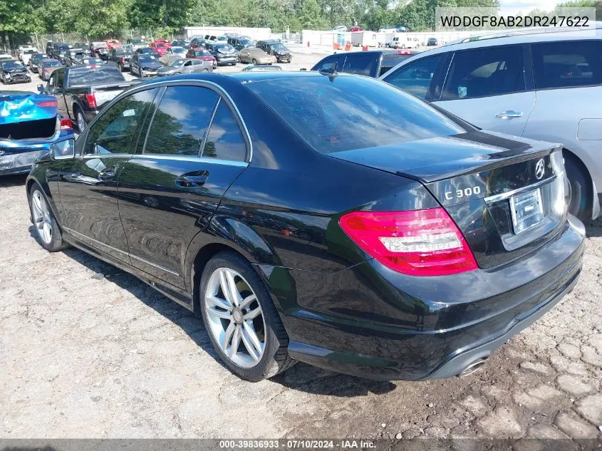 2013 Mercedes-Benz C 300 Luxury 4Matic/Sport 4Matic VIN: WDDGF8AB2DR247622 Lot: 39836933