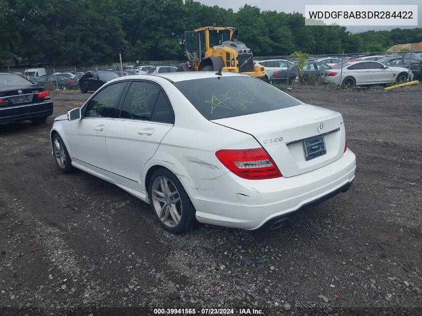 2013 Mercedes-Benz C 300 Luxury 4Matic/Sport 4Matic VIN: WDDGF8AB3DR284422 Lot: 39941565