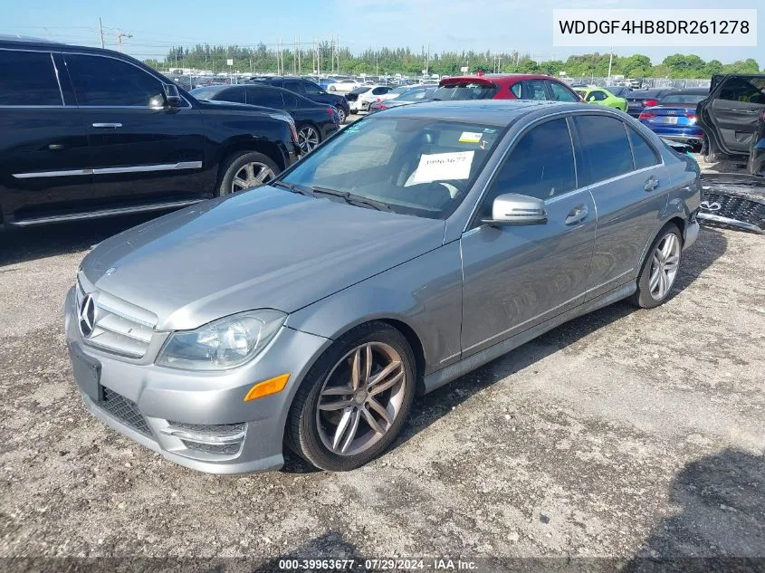 2013 Mercedes-Benz C 250 250 VIN: WDDGF4HB8DR261278 Lot: 39963677