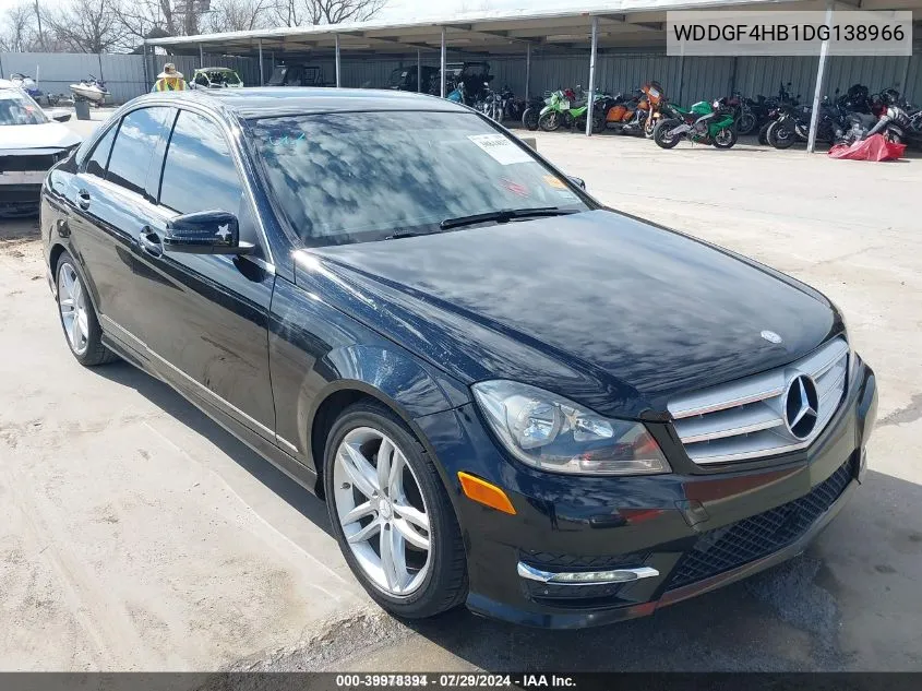 2013 Mercedes-Benz C 250 Luxury/Sport VIN: WDDGF4HB1DG138966 Lot: 39978394