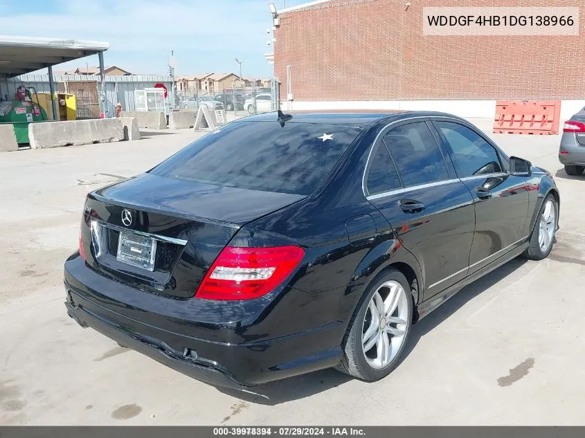 2013 Mercedes-Benz C 250 Luxury/Sport VIN: WDDGF4HB1DG138966 Lot: 39978394