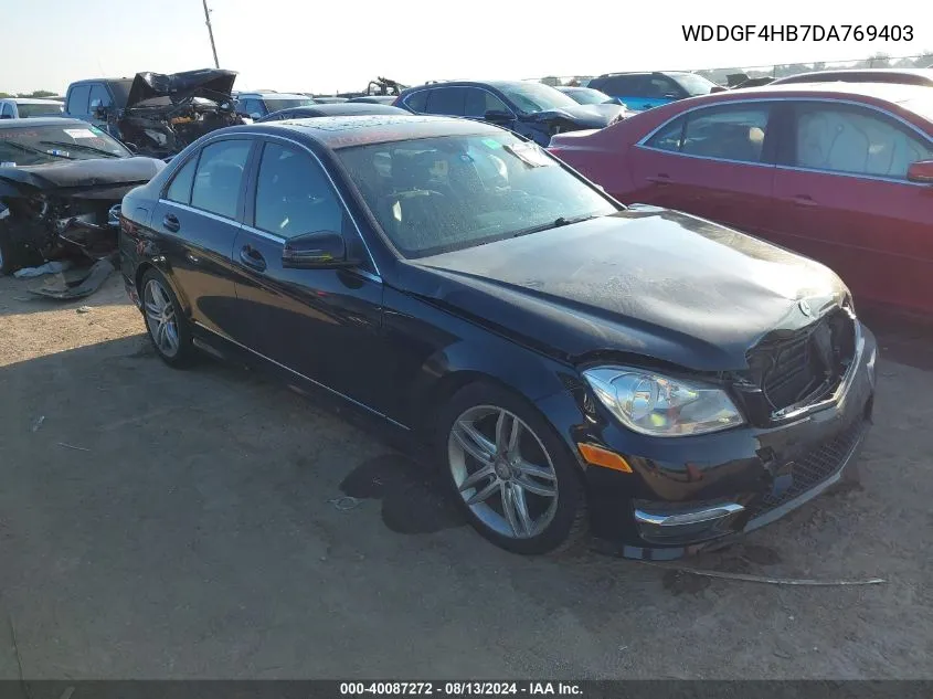 2013 Mercedes-Benz C 250 Luxury/Sport VIN: WDDGF4HB7DA769403 Lot: 40087272