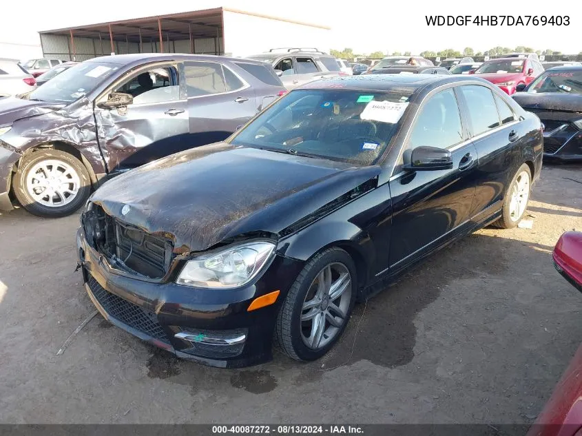 2013 Mercedes-Benz C 250 Luxury/Sport VIN: WDDGF4HB7DA769403 Lot: 40087272