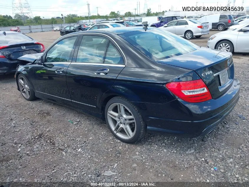 2013 Mercedes-Benz C 300 VIN: WDDGF8AB9DR245639 Lot: 40102832