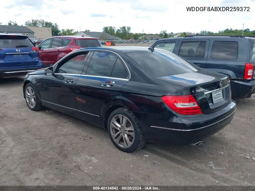 2013 Mercedes-Benz C 300 4Matic VIN: WDDGF8ABXDR259372 Lot: 40134542