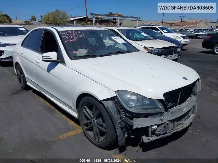 2013 Mercedes-Benz C 250 Luxury/Sport VIN: WDDGF4HB7DA808605 Lot: 40141625