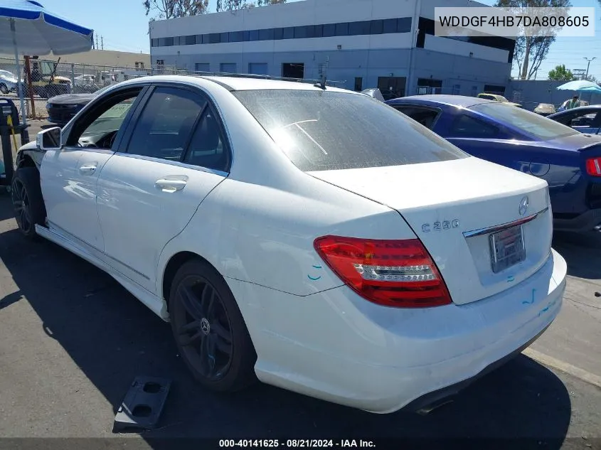 2013 Mercedes-Benz C 250 Luxury/Sport VIN: WDDGF4HB7DA808605 Lot: 40141625