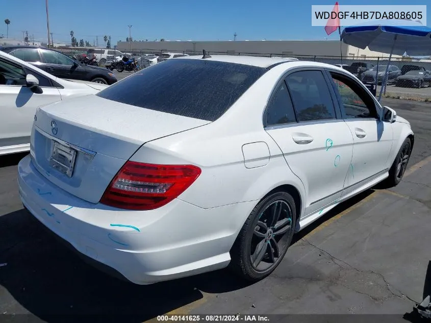 2013 Mercedes-Benz C 250 Luxury/Sport VIN: WDDGF4HB7DA808605 Lot: 40141625