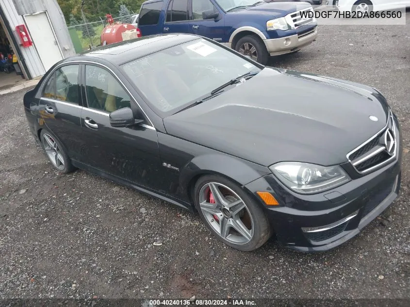 2013 Mercedes-Benz C 63 Amg VIN: WDDGF7HB2DA866560 Lot: 40240136