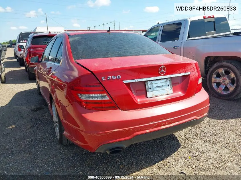 2013 Mercedes-Benz C 250 Luxury/Sport VIN: WDDGF4HB5DR260833 Lot: 40300699