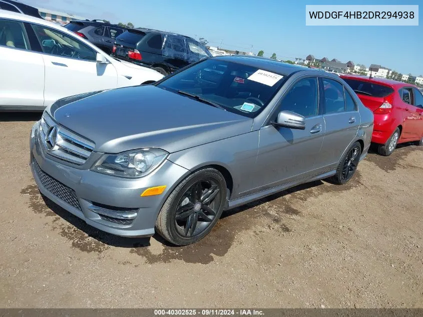 2013 Mercedes-Benz C 250 Luxury/Sport VIN: WDDGF4HB2DR294938 Lot: 40302525