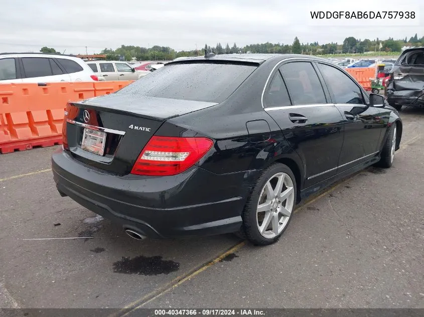 2013 Mercedes-Benz C 300 Luxury 4Matic/Sport 4Matic VIN: WDDGF8AB6DA757938 Lot: 40347366