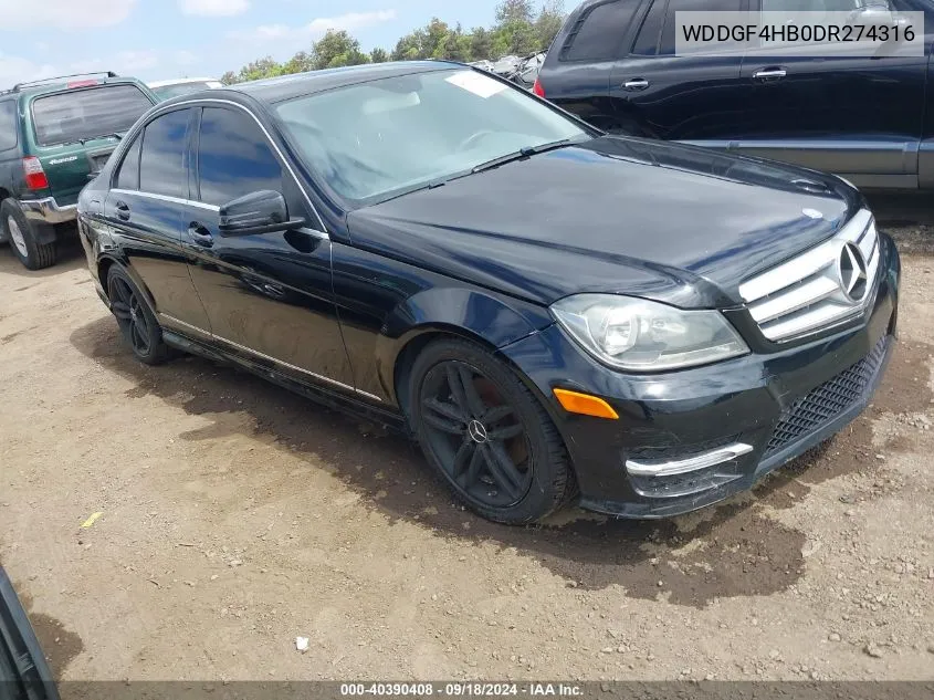 2013 Mercedes-Benz C 250 Luxury/Sport VIN: WDDGF4HB0DR274316 Lot: 40390408