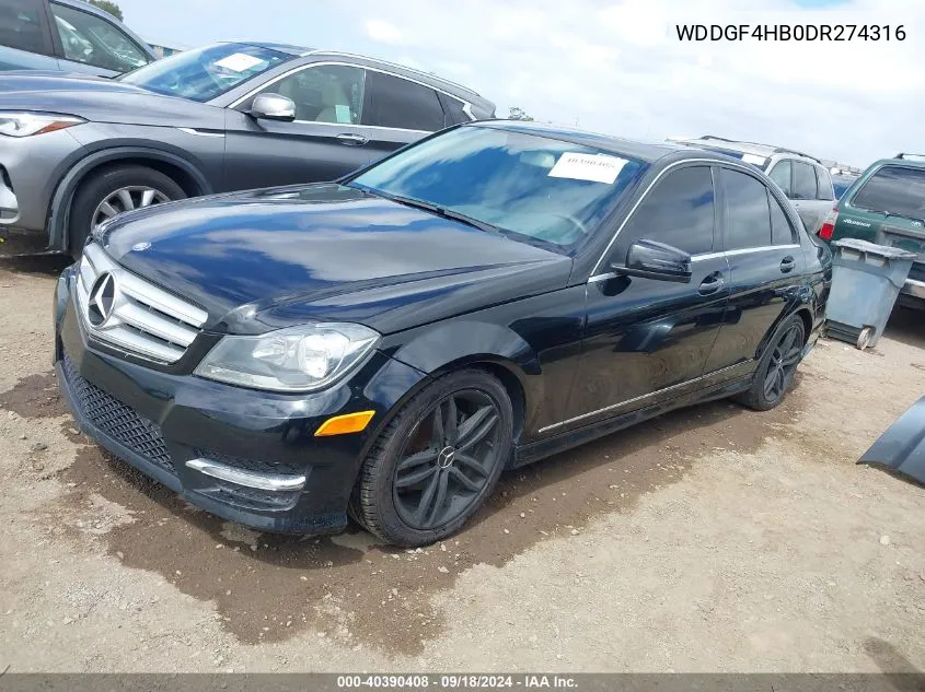 2013 Mercedes-Benz C 250 Luxury/Sport VIN: WDDGF4HB0DR274316 Lot: 40390408