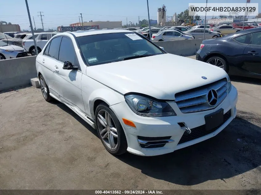 2013 Mercedes-Benz C 250 250 VIN: WDDGF4HB2DA839129 Lot: 40413562