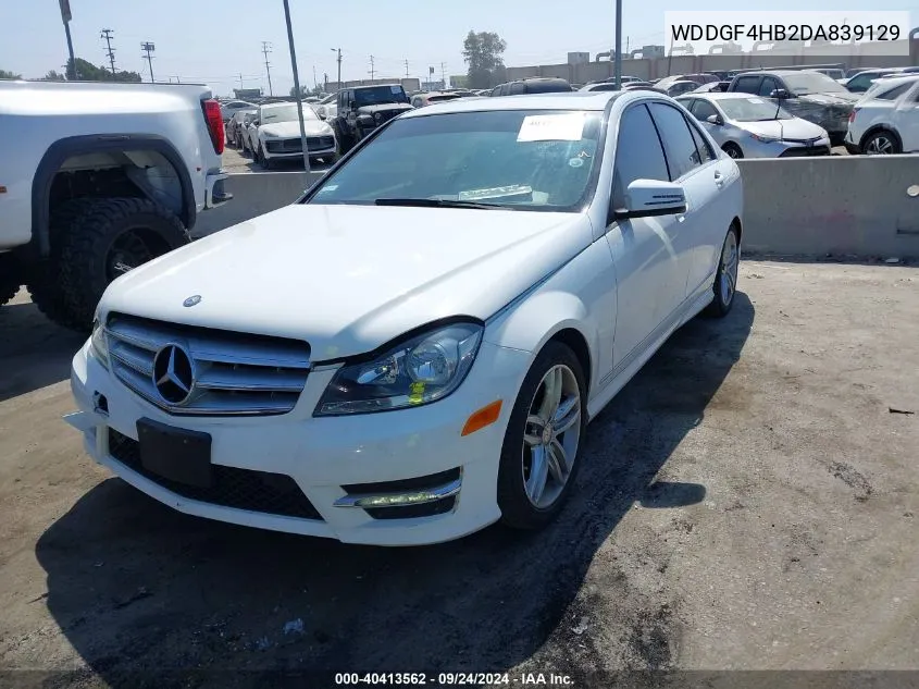 2013 Mercedes-Benz C 250 250 VIN: WDDGF4HB2DA839129 Lot: 40413562