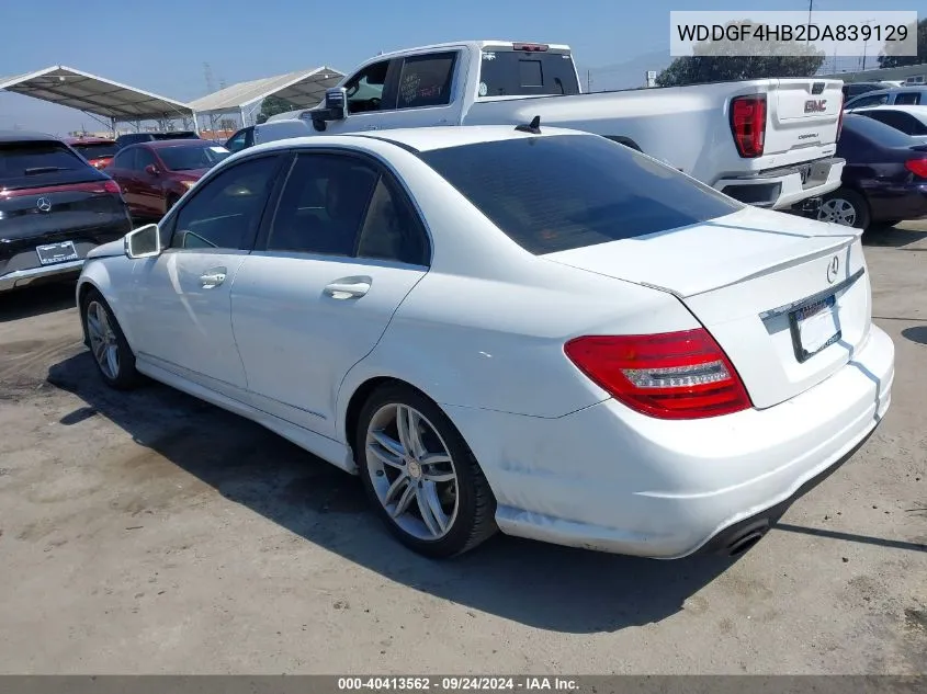 2013 Mercedes-Benz C 250 250 VIN: WDDGF4HB2DA839129 Lot: 40413562