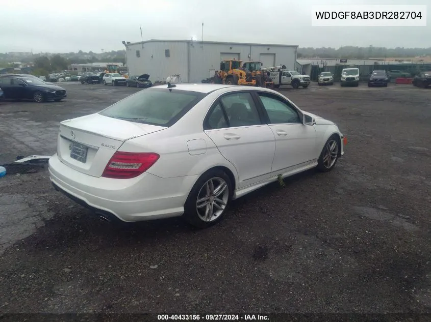 2013 Mercedes-Benz C-Class 300 4Matic VIN: WDDGF8AB3DR282704 Lot: 40433156