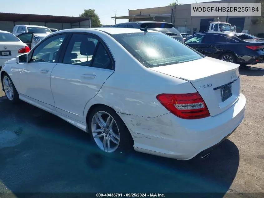 2013 Mercedes-Benz C 250 Luxury/Sport VIN: WDDGF4HB2DR255184 Lot: 40435791