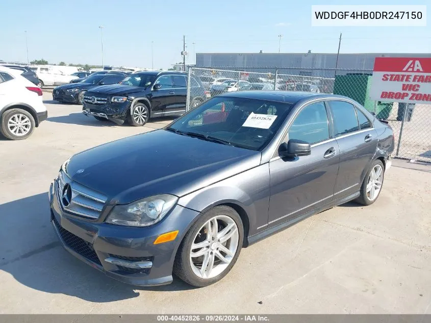 2013 Mercedes-Benz C 250 Luxury/Sport VIN: WDDGF4HB0DR247150 Lot: 40452826