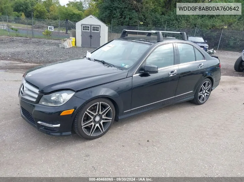 2013 Mercedes-Benz C 300 Luxury 4Matic/Sport 4Matic VIN: WDDGF8AB0DA760642 Lot: 40468065