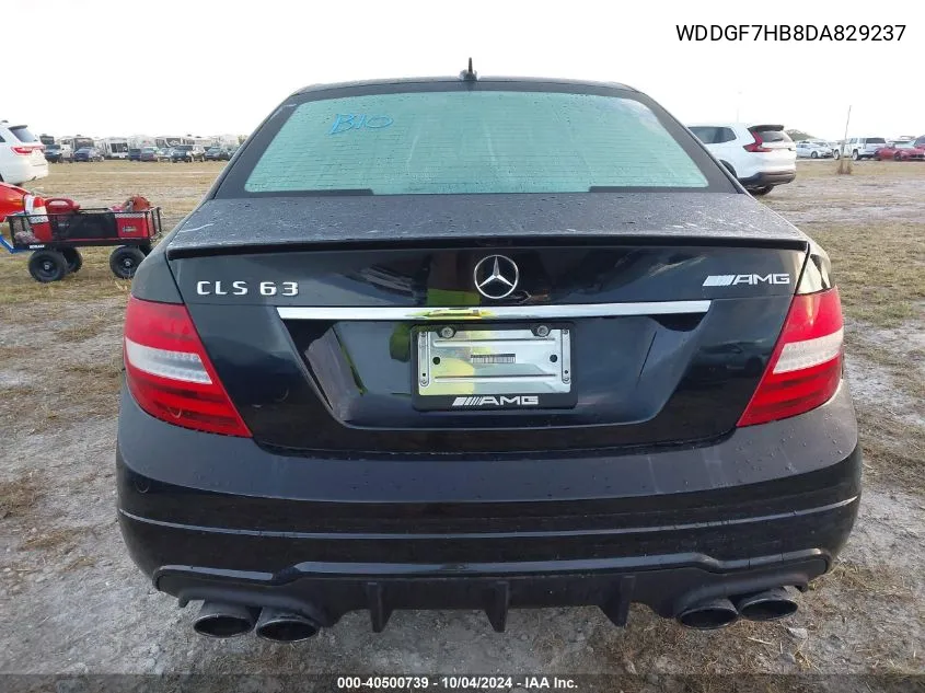 2013 Mercedes-Benz C 63 Amg VIN: WDDGF7HB8DA829237 Lot: 40500739