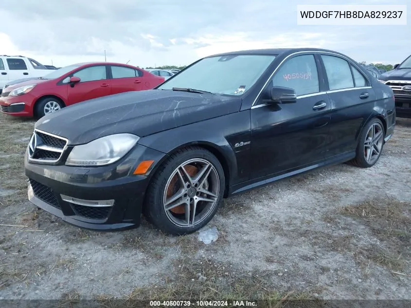 2013 Mercedes-Benz C 63 Amg VIN: WDDGF7HB8DA829237 Lot: 40500739